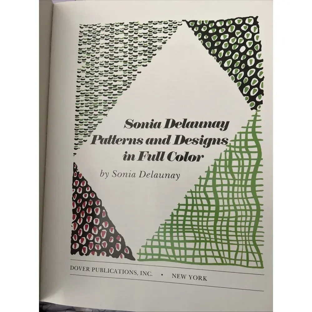 Vintage Sonia Delaunay Patterns and Designs in Full Color Softcover Book